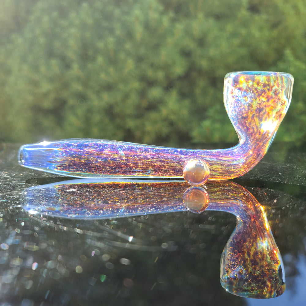 Purple Nebula Space Dust Kiseru Glass Pipe Tako Glass   