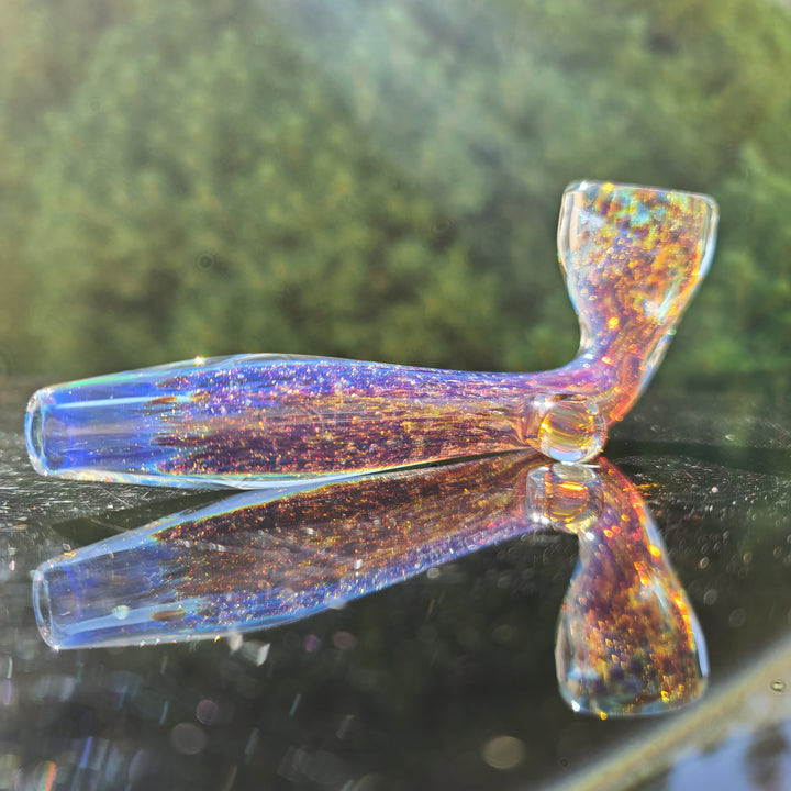 Purple Nebula Space Dust Kiseru Glass Pipe Tako Glass   