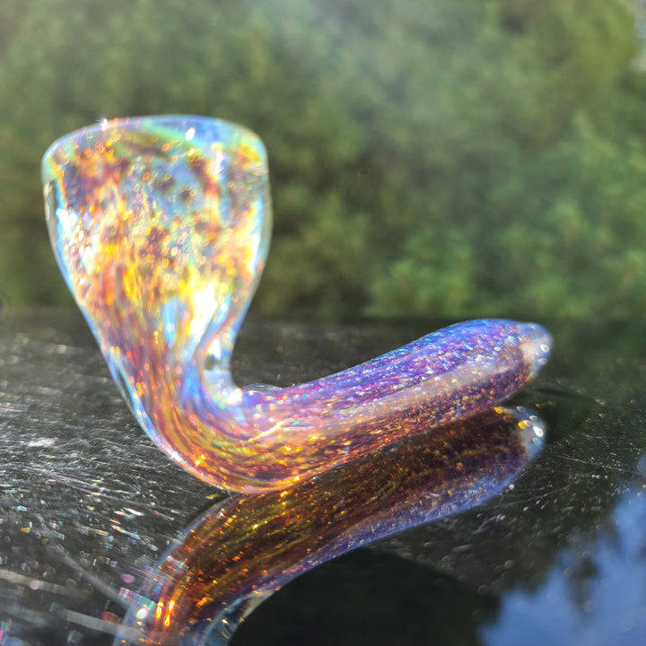 Purple Nebula Space Dust Kiseru Glass Pipe Tako Glass   