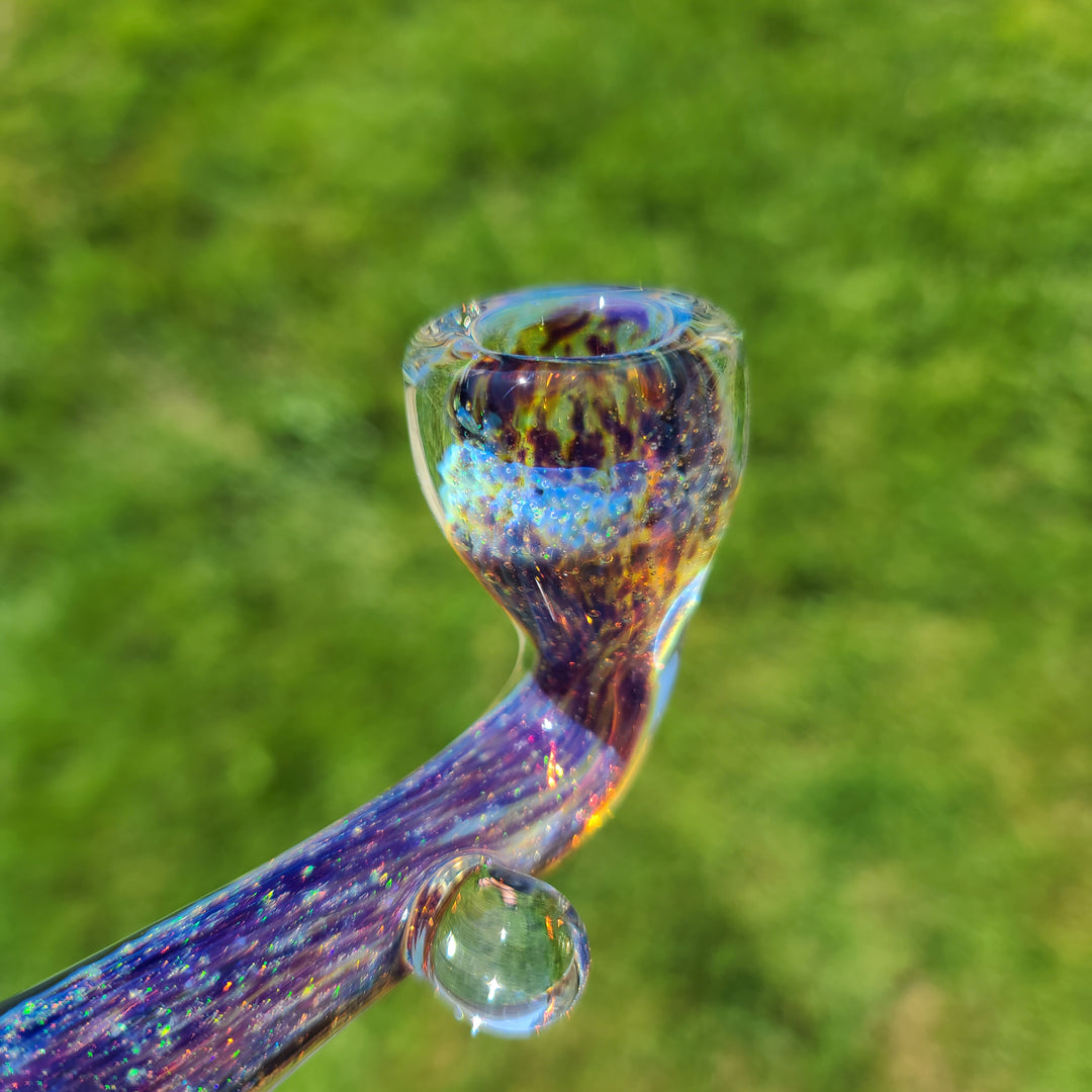 Purple Nebula Space Dust Kiseru Glass Pipe Tako Glass   