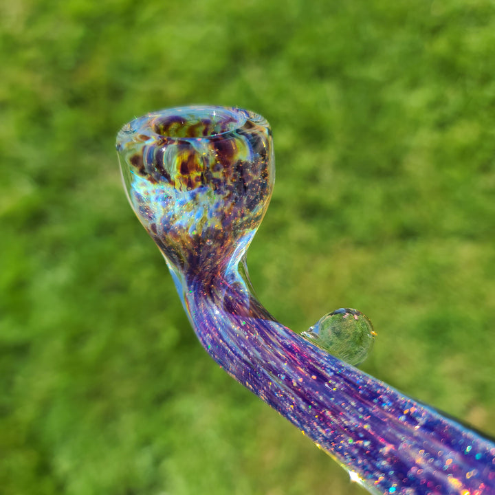 Purple Nebula Space Dust Kiseru Glass Pipe Tako Glass   