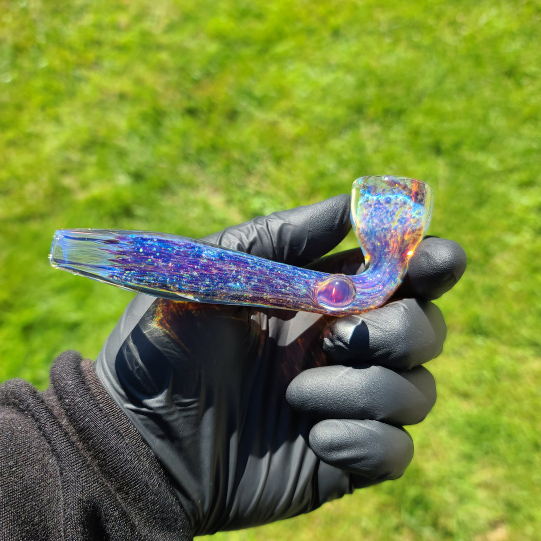 Purple Nebula Space Dust Kiseru Glass Pipe Tako Glass   