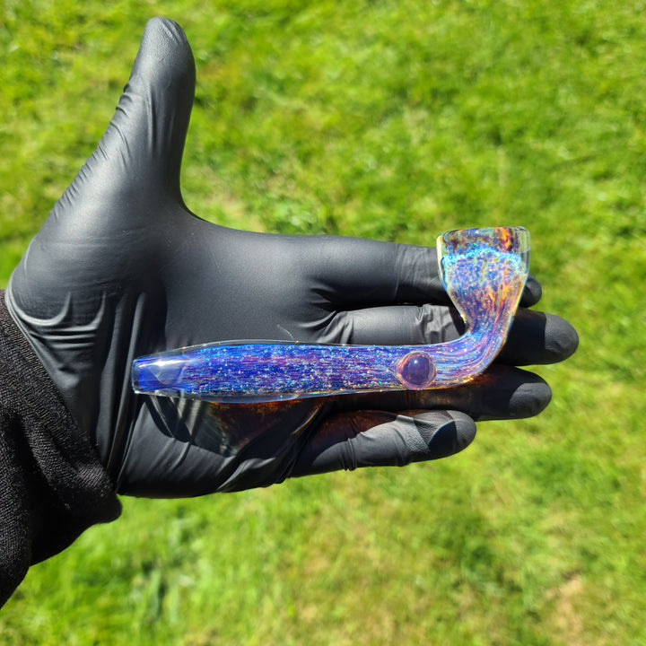 Purple Nebula Space Dust Kiseru Glass Pipe Tako Glass   