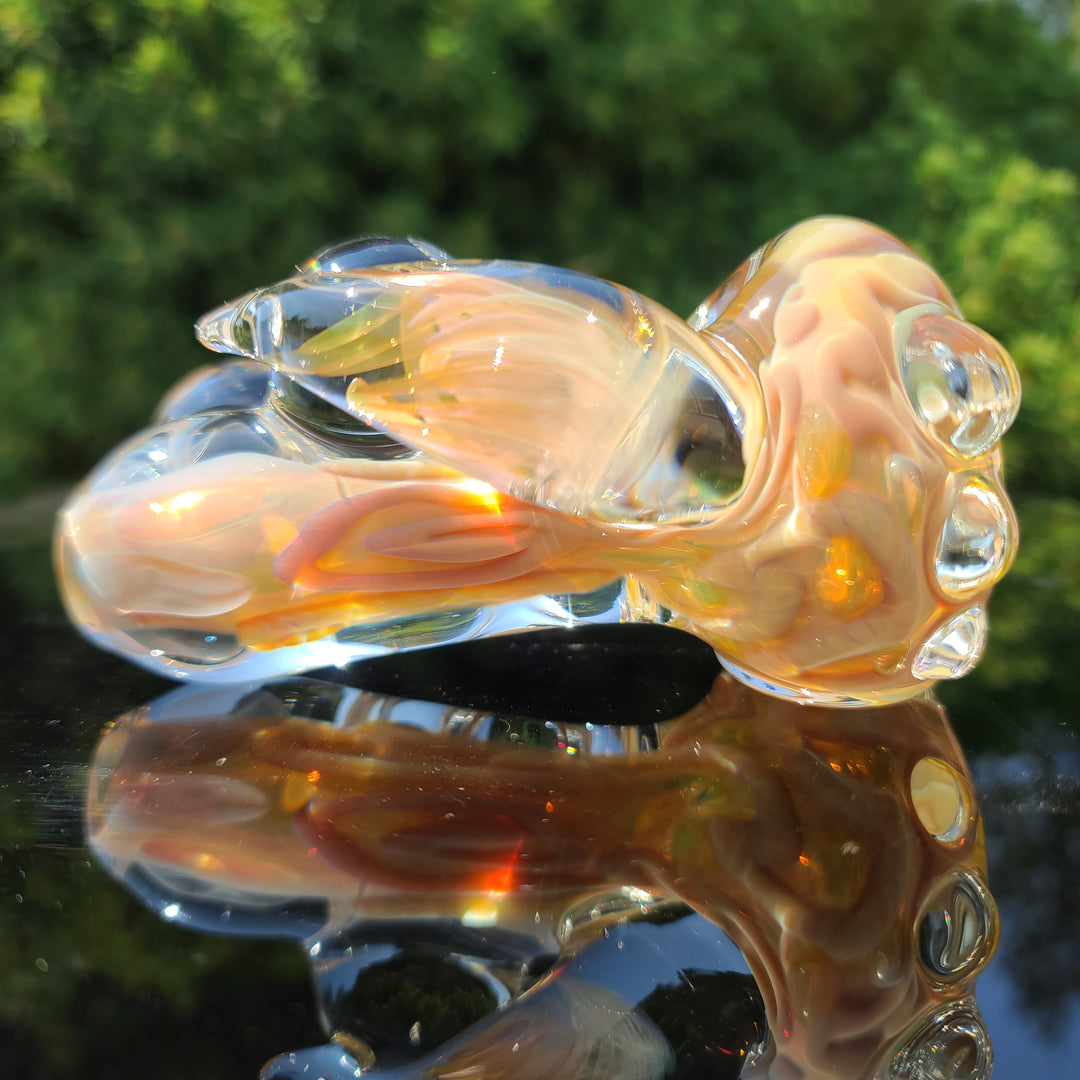 TAKO x JHP Collab Caramel Inside Out Pipe Glass Pipe Tako Glass   