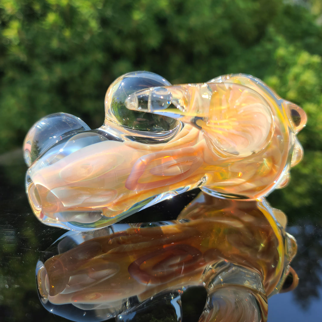 TAKO x JHP Collab Caramel Inside Out Pipe Glass Pipe Tako Glass   