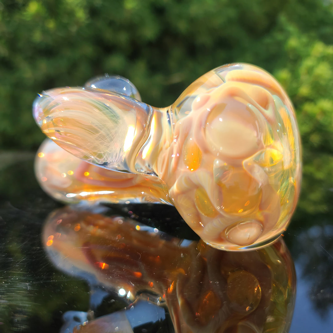 TAKO x JHP Collab Caramel Inside Out Pipe Glass Pipe Tako Glass   