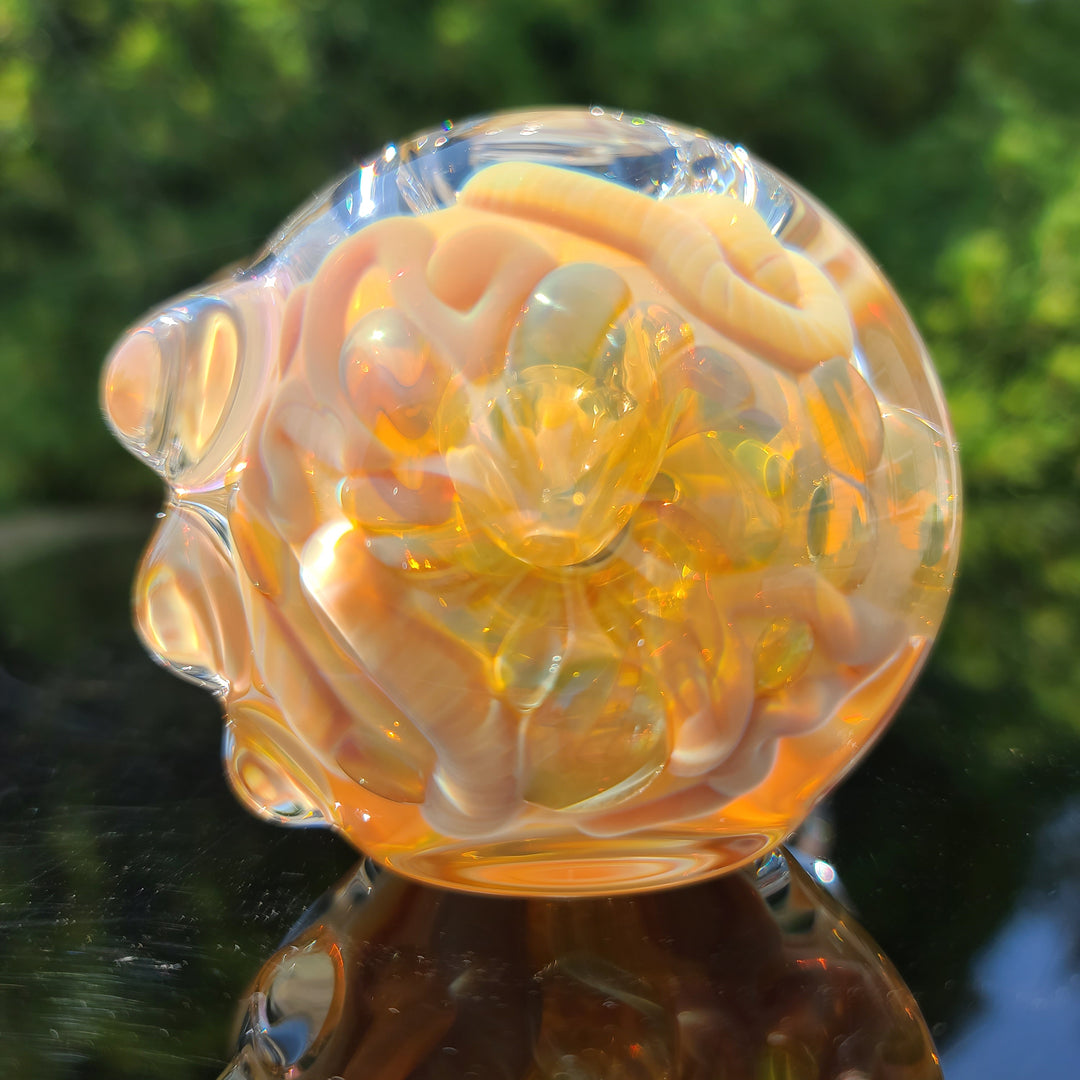 TAKO x JHP Collab Caramel Inside Out Pipe Glass Pipe Tako Glass   