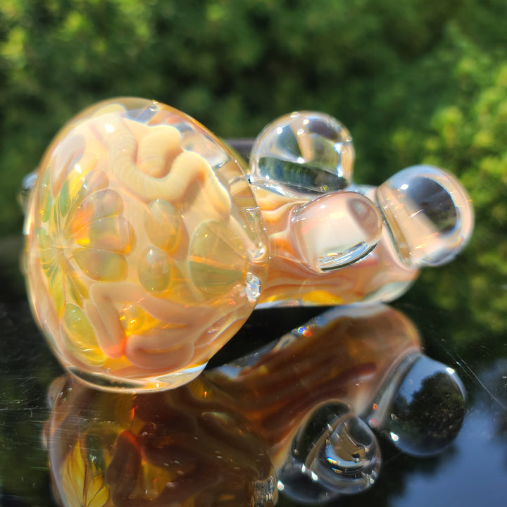 TAKO x JHP Collab Caramel Inside Out Pipe Glass Pipe Tako Glass   