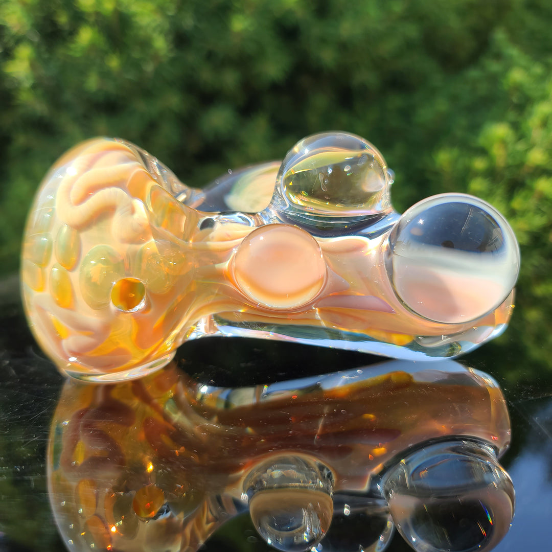 TAKO x JHP Collab Caramel Inside Out Pipe Glass Pipe Tako Glass   