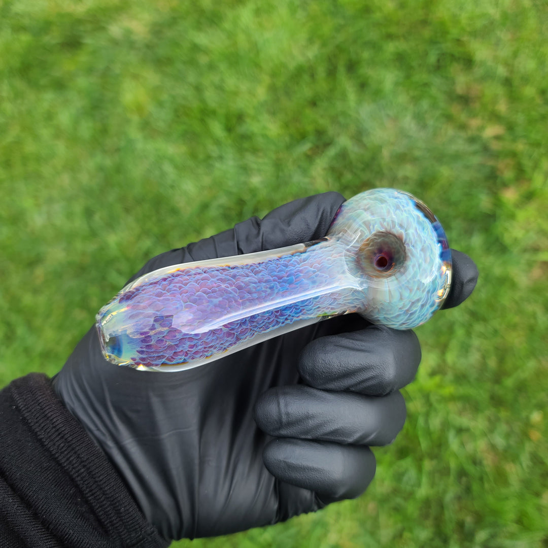 Purple Nebula Dog Bone Glass Pipe Glass Pipe Tako Glass   