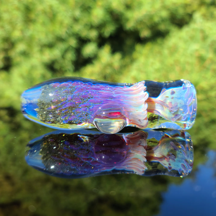 Purple Nebula Chillum Glass Pipe Tako Glass   