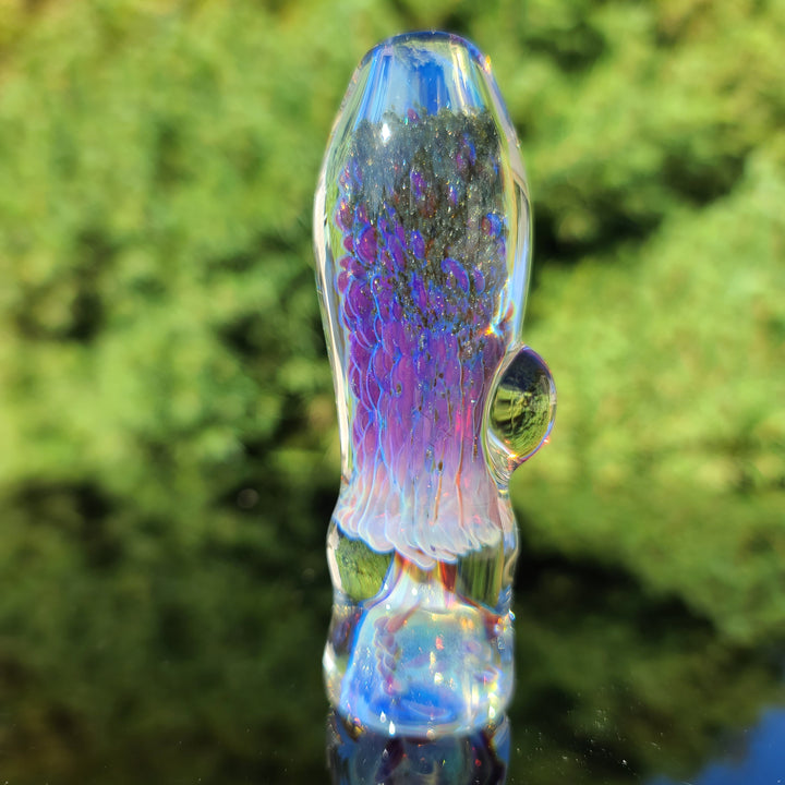 Purple Nebula Chillum Glass Pipe Tako Glass   