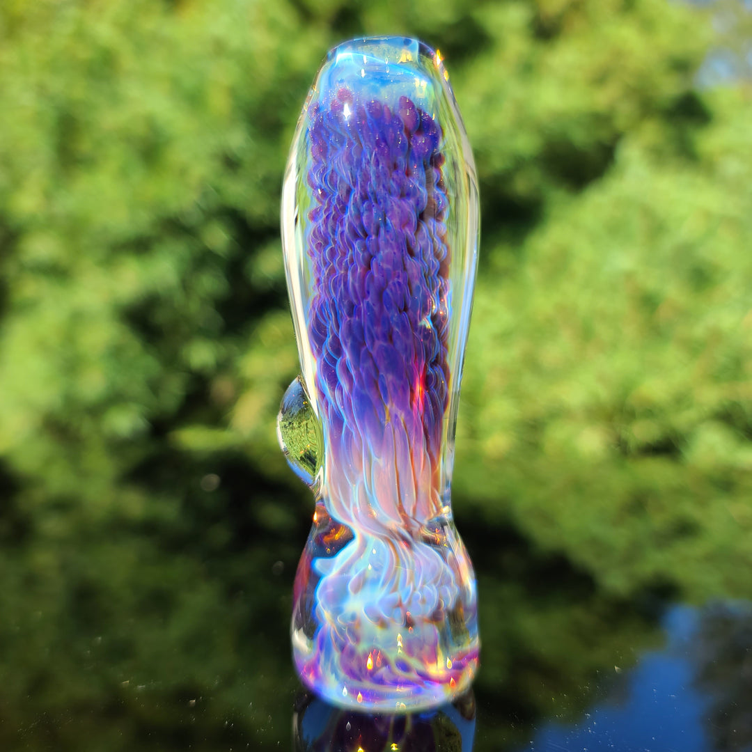 Purple Nebula Chillum Glass Pipe Tako Glass   