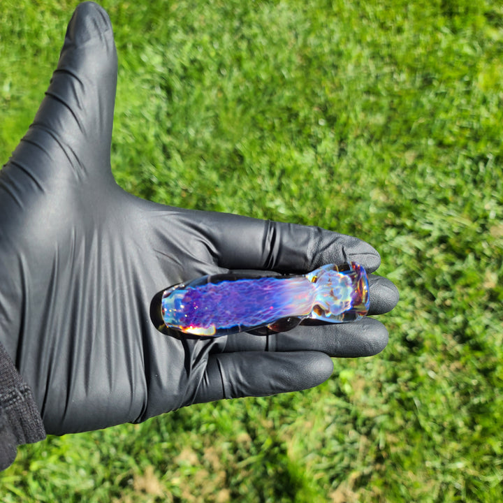 Purple Nebula Chillum Glass Pipe Tako Glass   