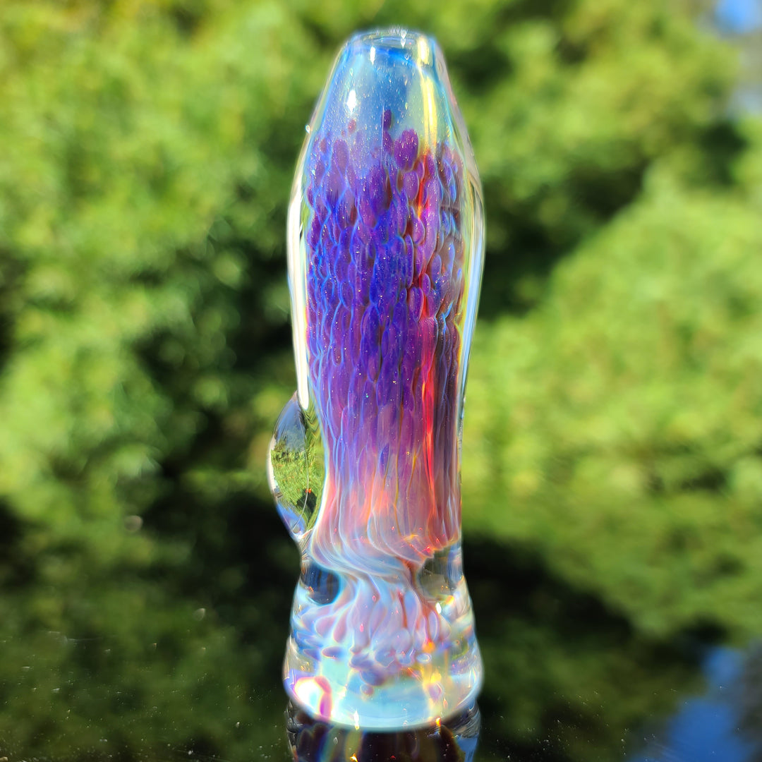 Purple Nebula Chillum Glass Pipe Tako Glass   