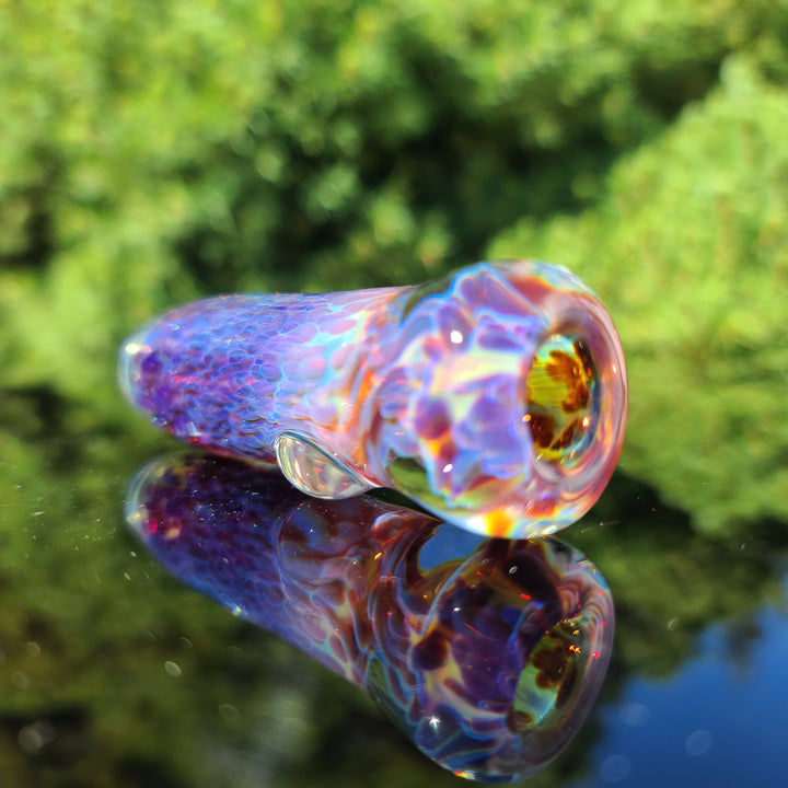 Purple Nebula Chillum Glass Pipe Tako Glass   