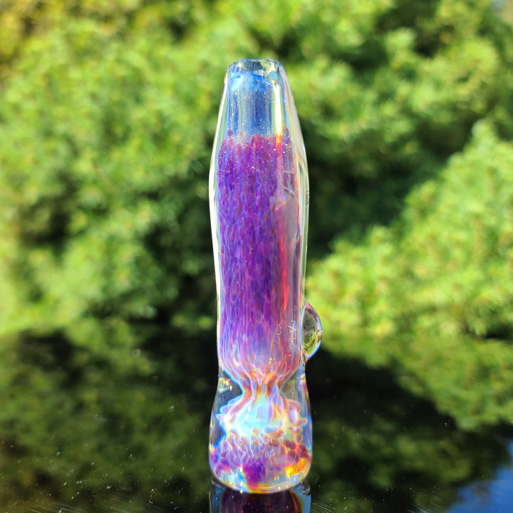 Purple Nebula Chillum Glass Pipe Tako Glass   