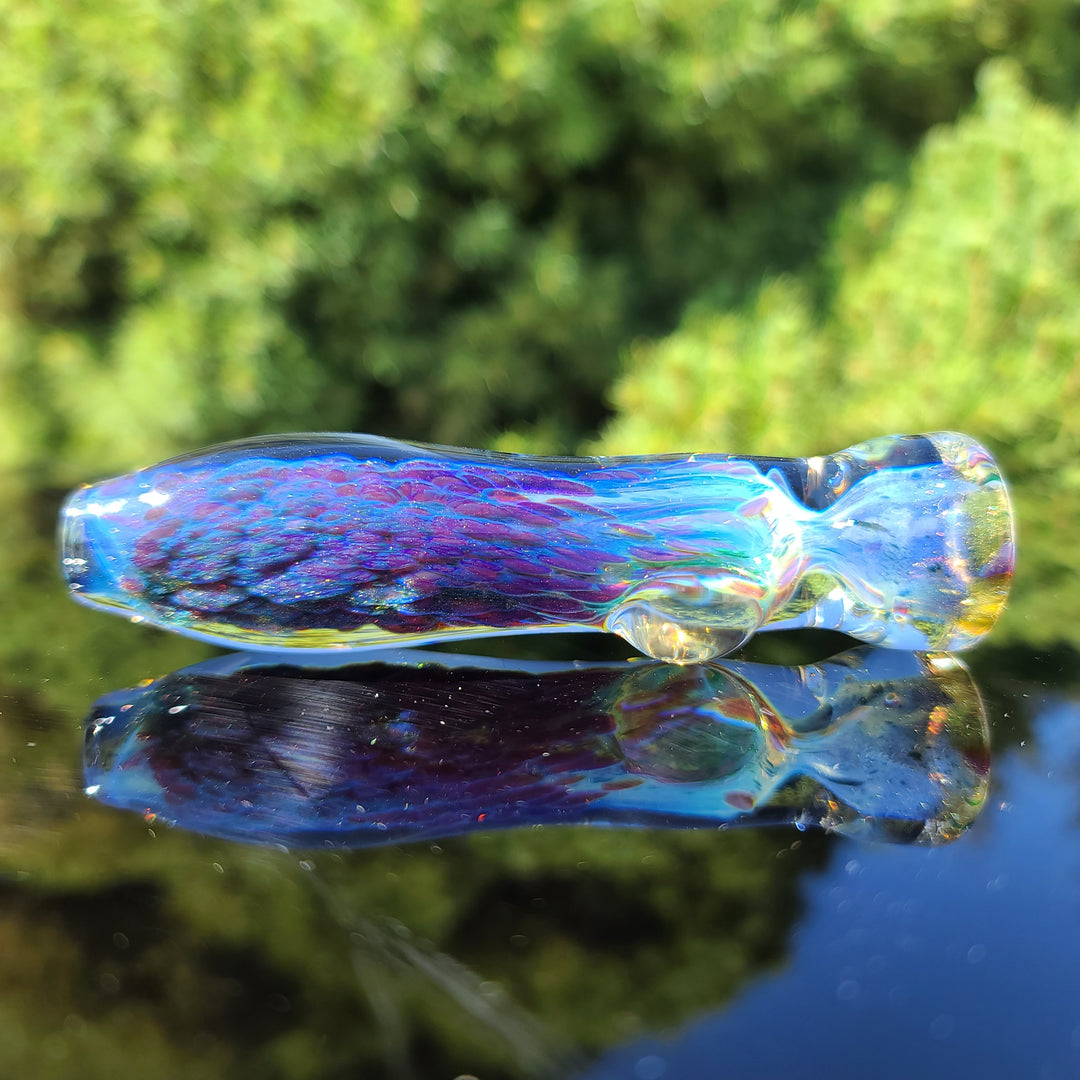 Purple Nebula Chillum Glass Pipe Tako Glass   