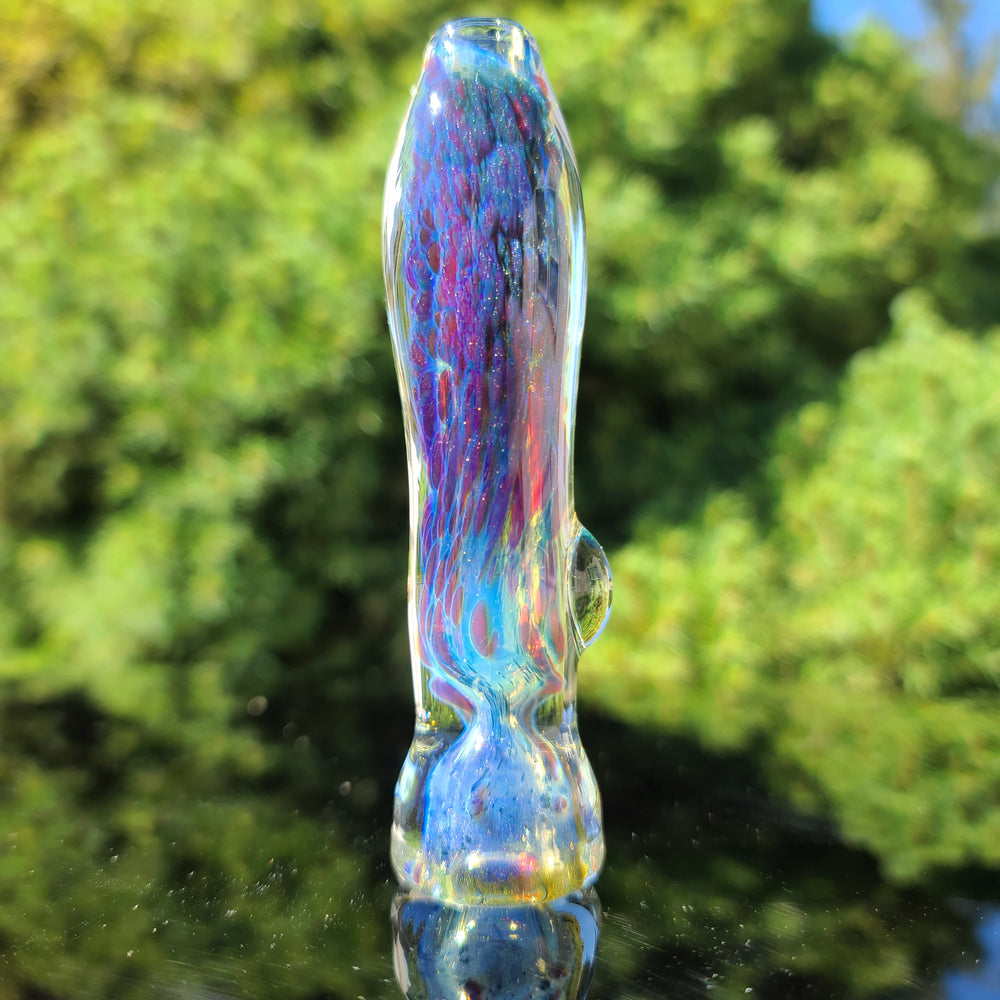 Purple Nebula Chillum Glass Pipe Tako Glass   