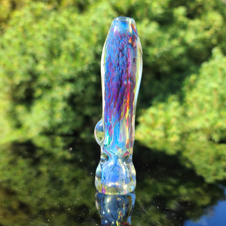 Purple Nebula Chillum Glass Pipe Tako Glass   