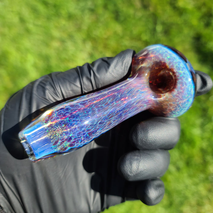 Purple Nebula Space Dust Pipe Glass Pipe Tako Glass   