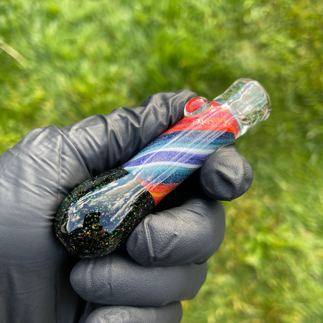 Custom Candy Cane Chillum Custom Glass Tako Glass   