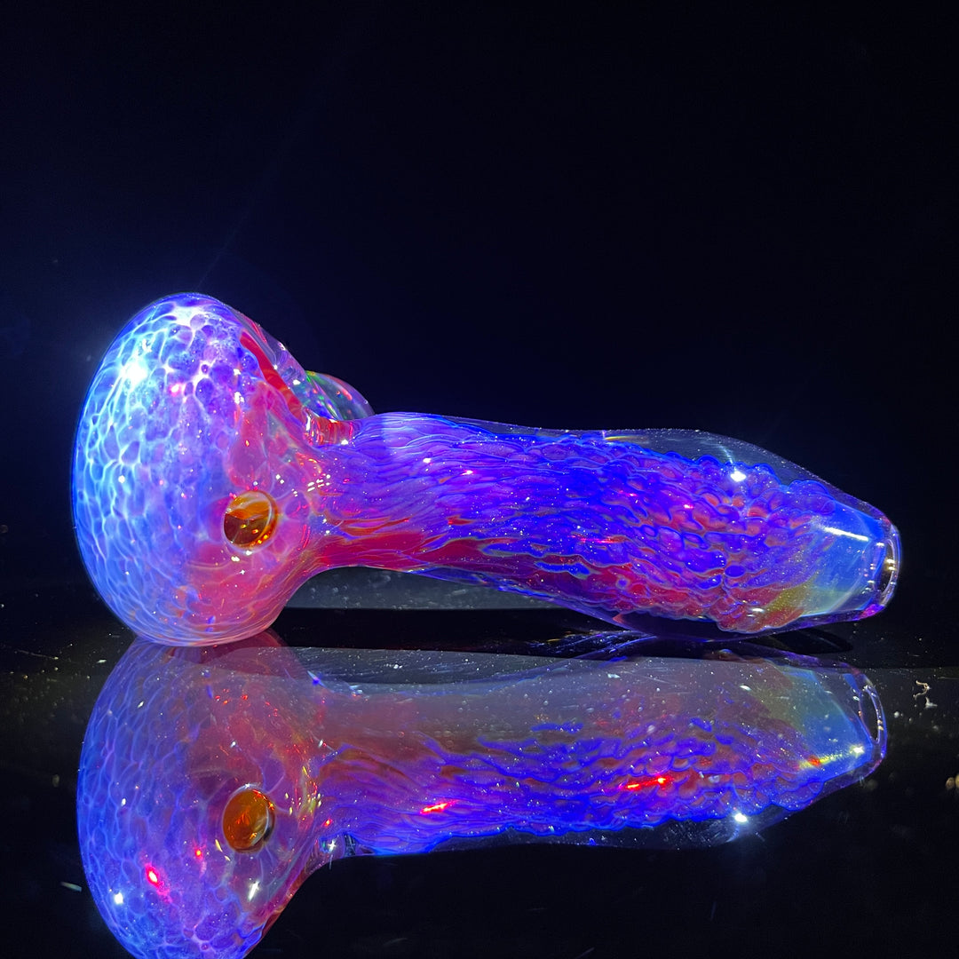 Purple Plasma Pipe with Huge Opal Coin Glass Pipe Tako Glass   