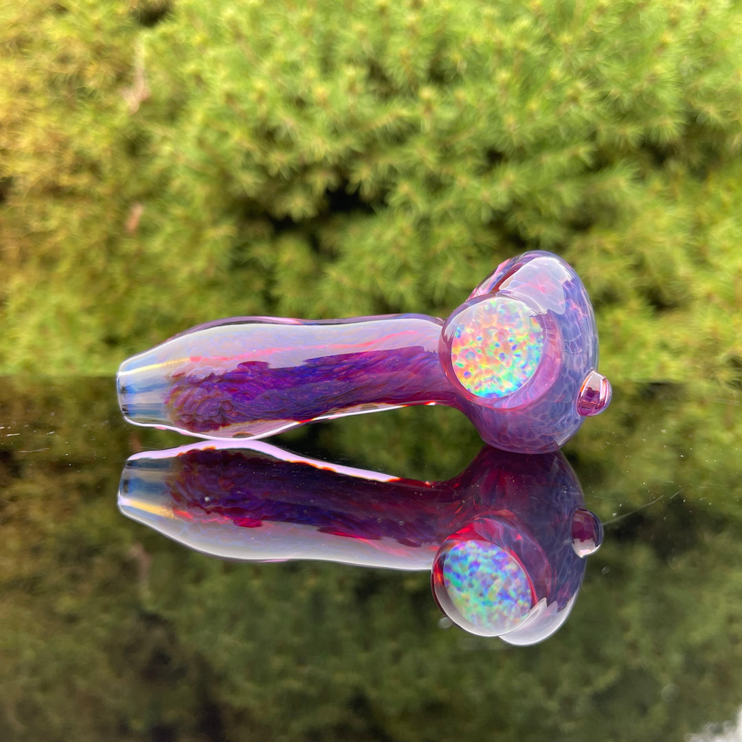 Purple Plasma Pipe with Huge Opal Coin Glass Pipe Tako Glass   