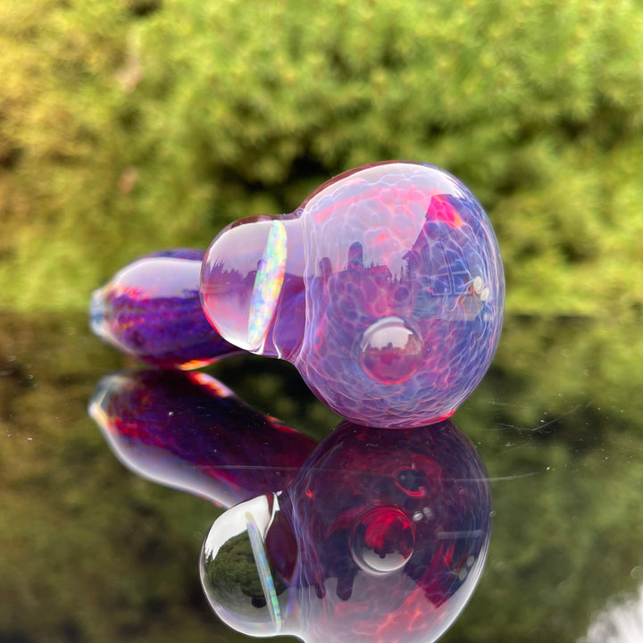 Purple Plasma Pipe with Huge Opal Coin Glass Pipe Tako Glass   