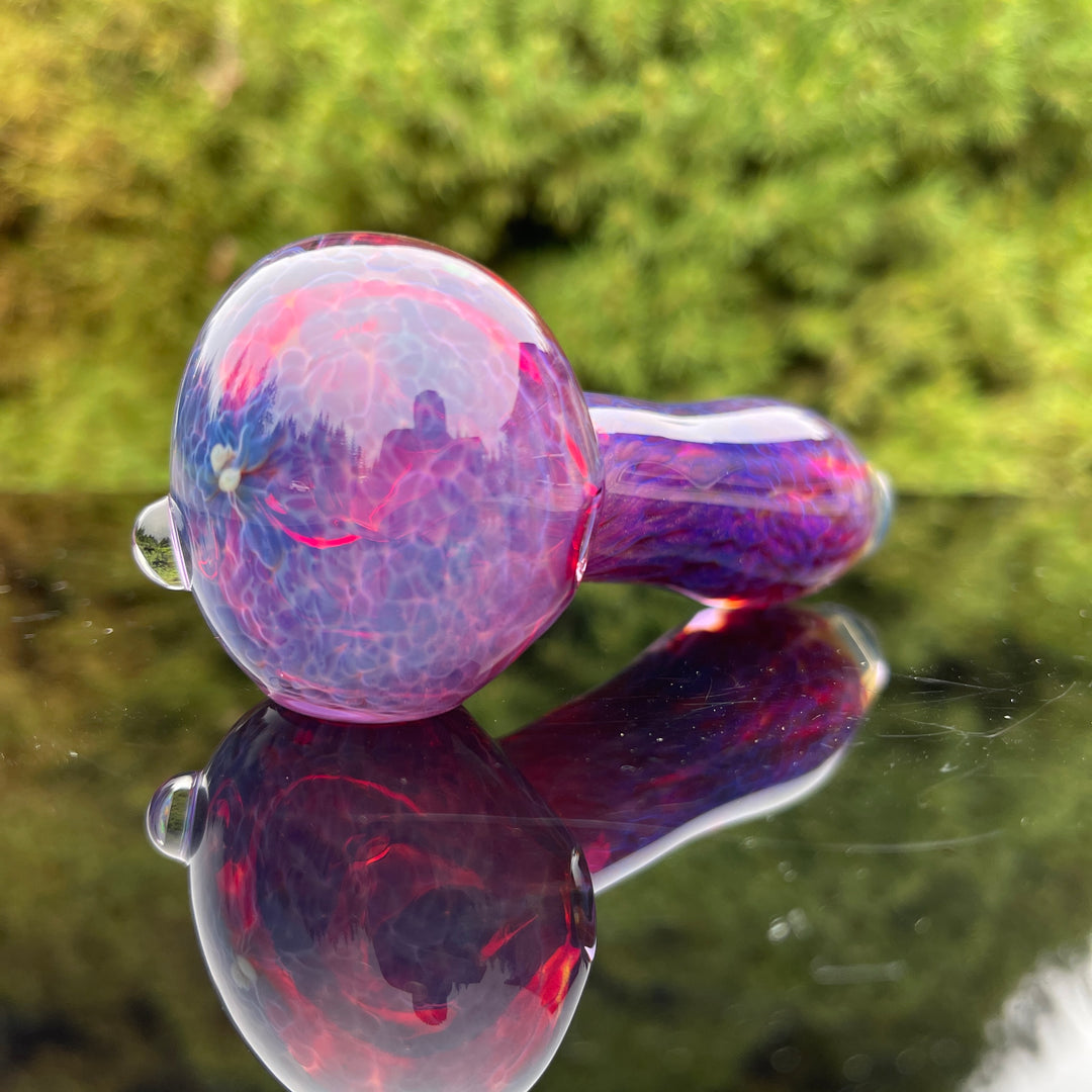 Purple Plasma Pipe with Huge Opal Coin Glass Pipe Tako Glass   