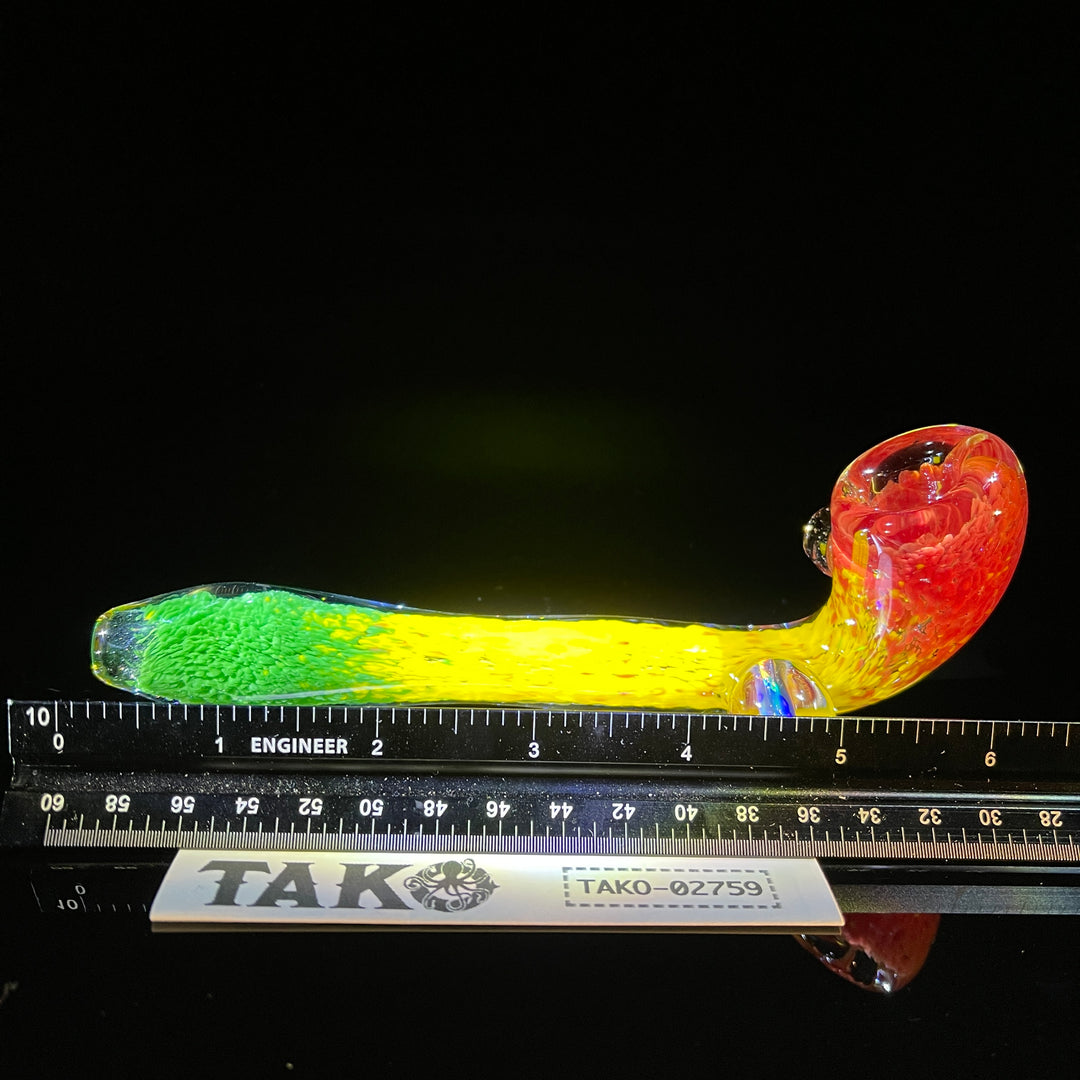 XL Rasta UV Sherlock Glass Pipe Tako Glass   