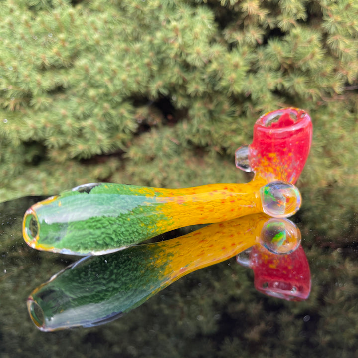 XL Rasta UV Sherlock Glass Pipe Tako Glass   