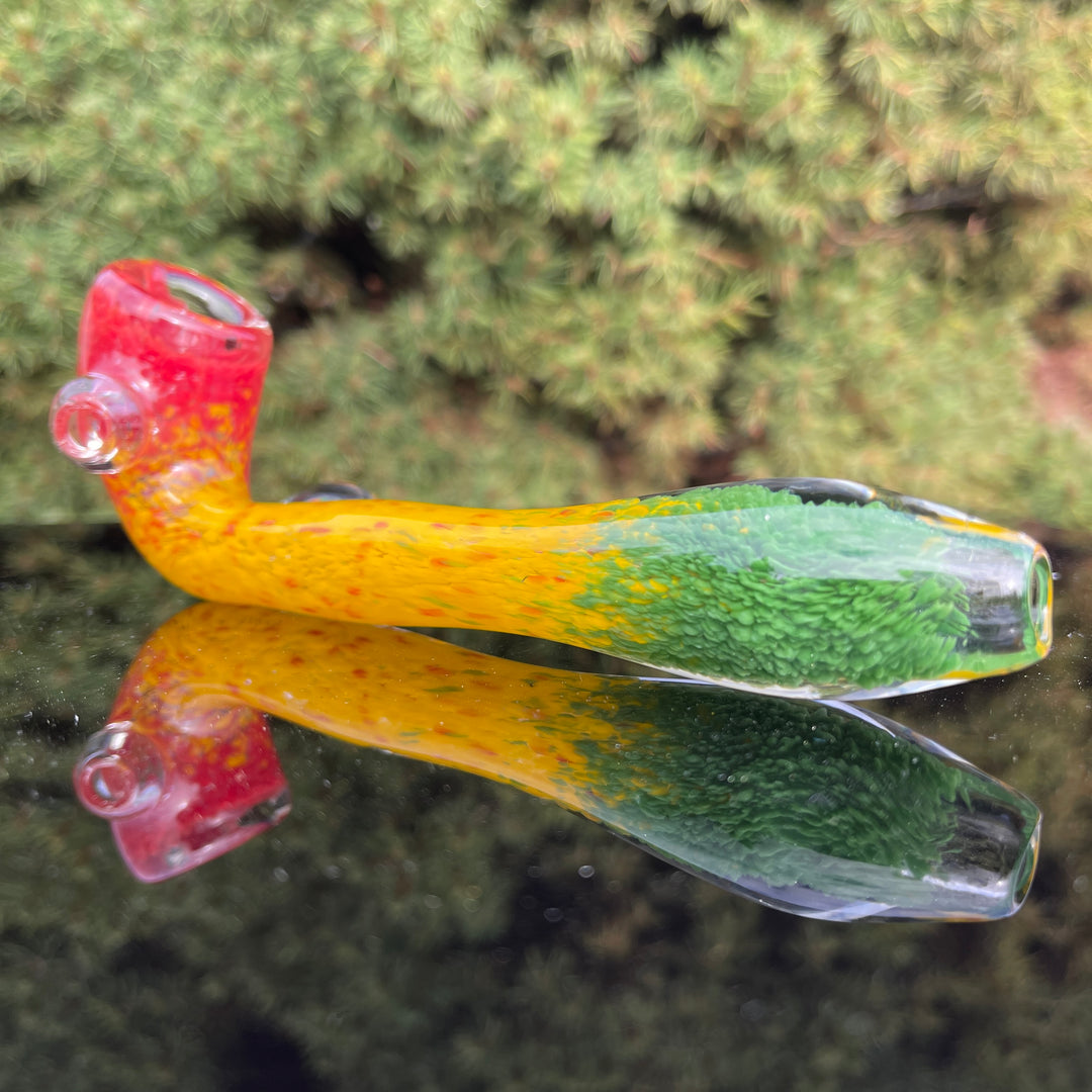 XL Rasta UV Sherlock Glass Pipe Tako Glass   