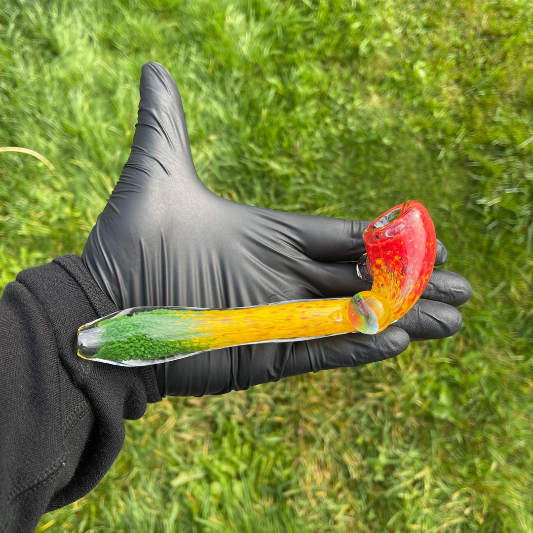 XL Rasta UV Sherlock Glass Pipe Tako Glass   