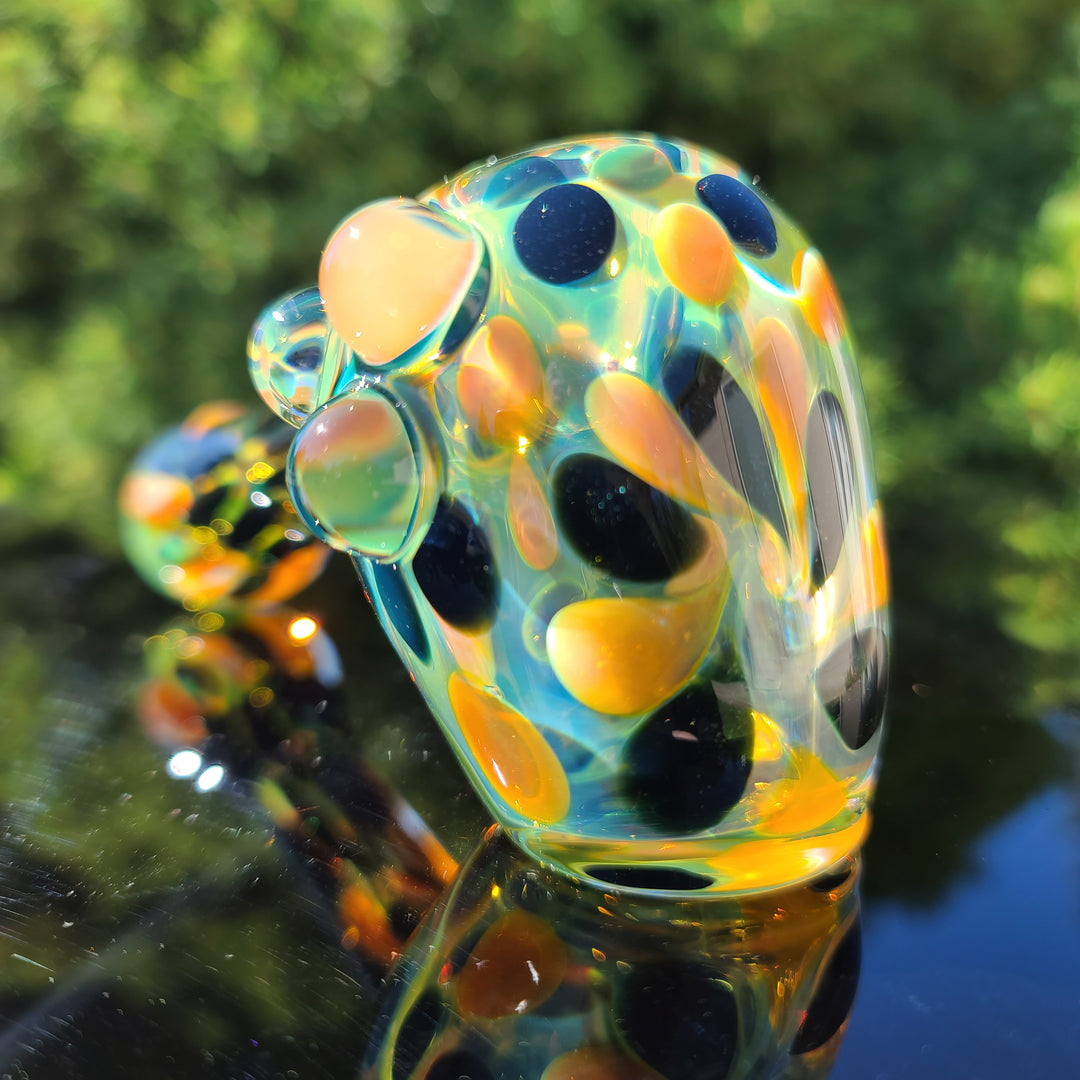 Droopy Moon Dot Hammer Glass Pipe Tiny Mike   