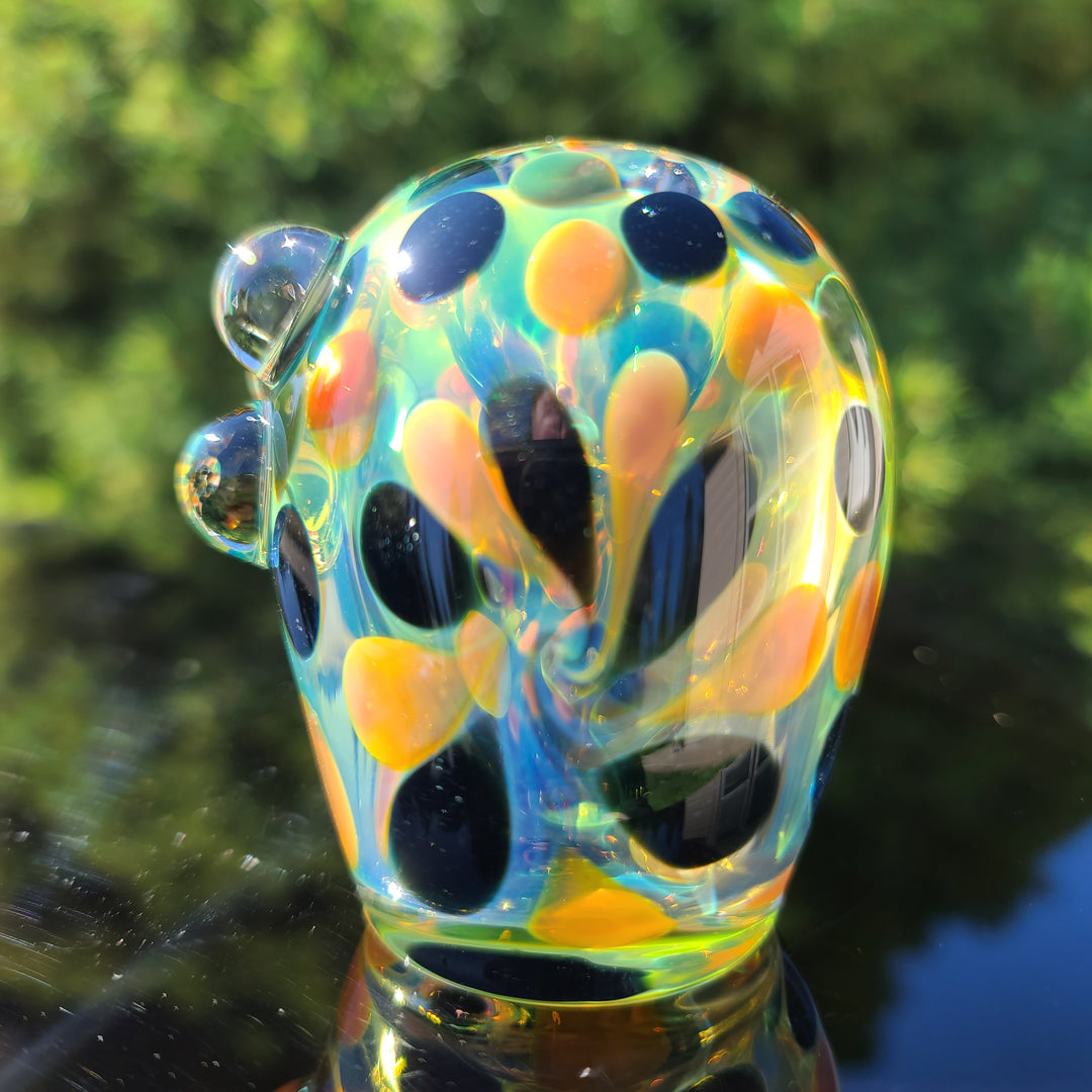 Droopy Moon Dot Hammer Glass Pipe Tiny Mike   