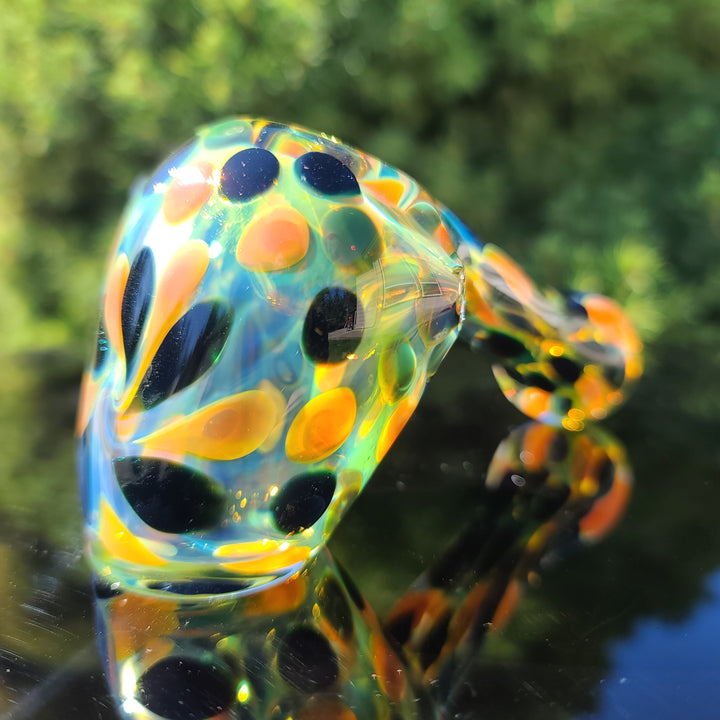 Droopy Moon Dot Hammer Glass Pipe Tiny Mike   