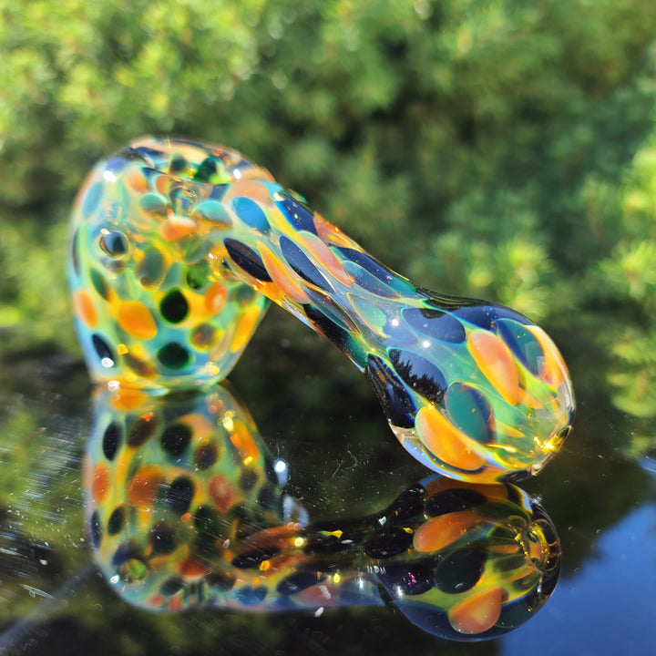 Droopy Moon Dot Hammer Glass Pipe Tiny Mike   