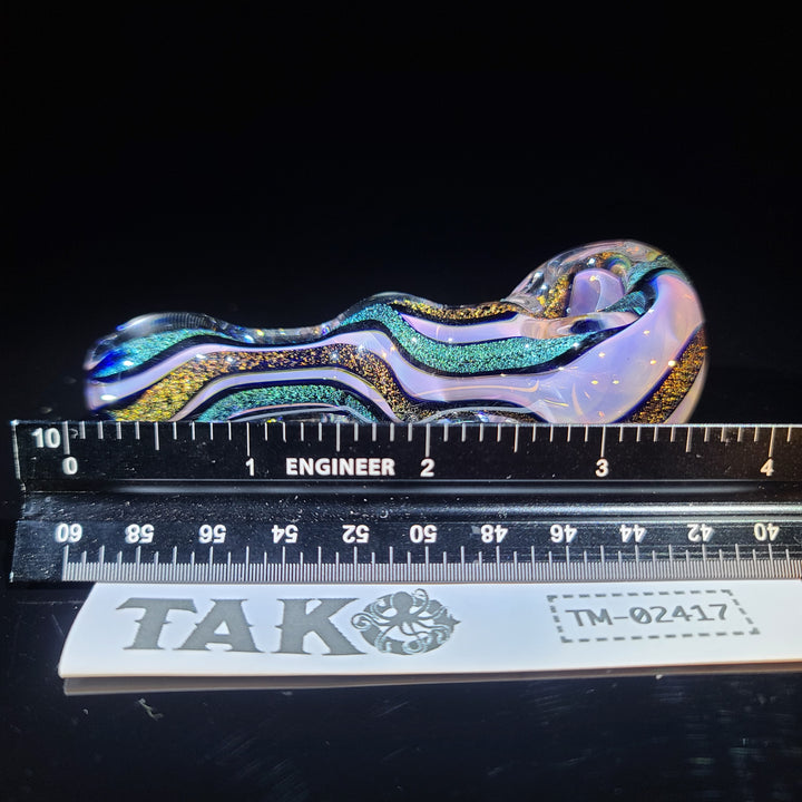 Fumed Dichro Twist Spoon Glass Pipe Tiny Mike   