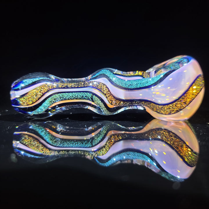 Fumed Dichro Twist Spoon Glass Pipe Tiny Mike   