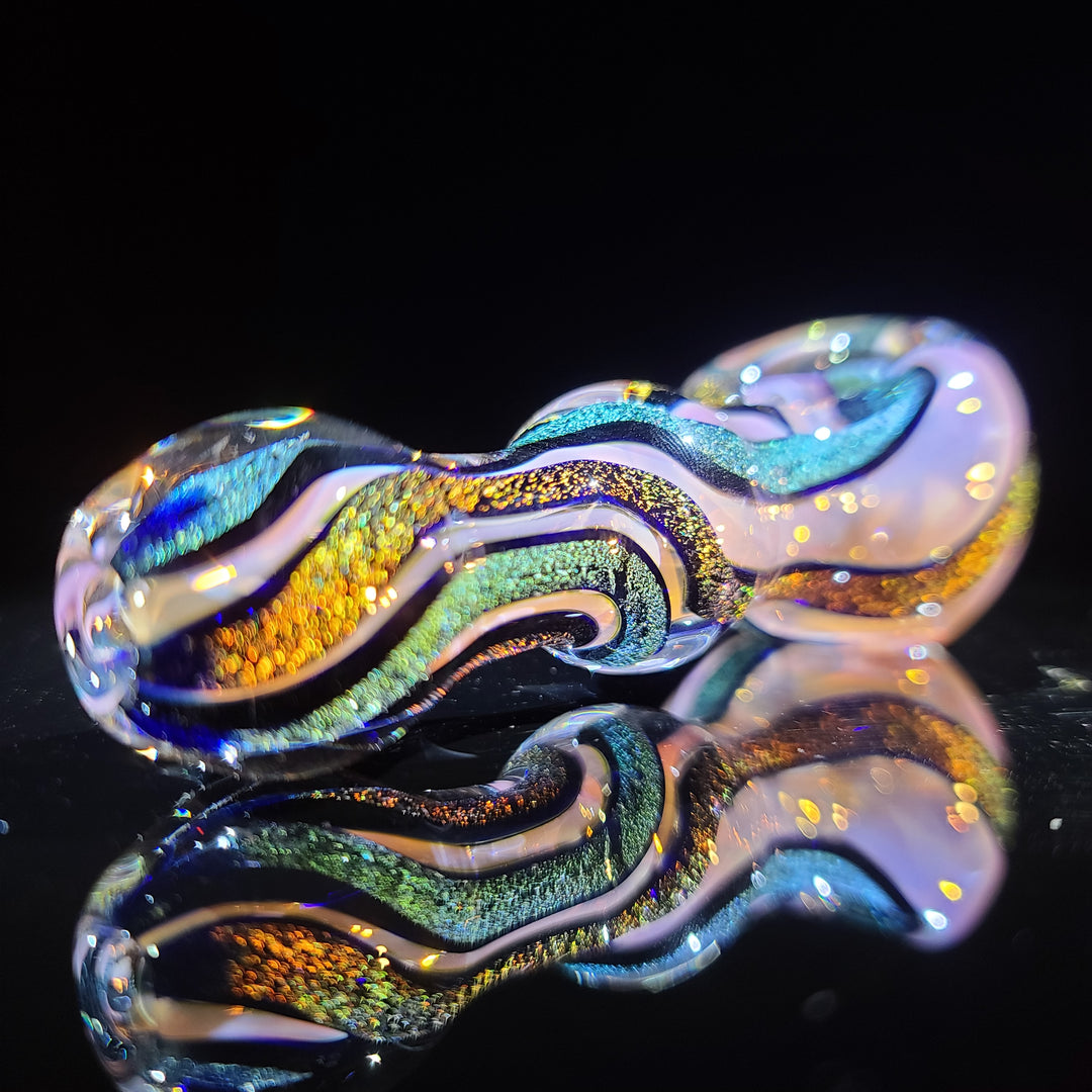 Fumed Dichro Twist Spoon Glass Pipe Tiny Mike   