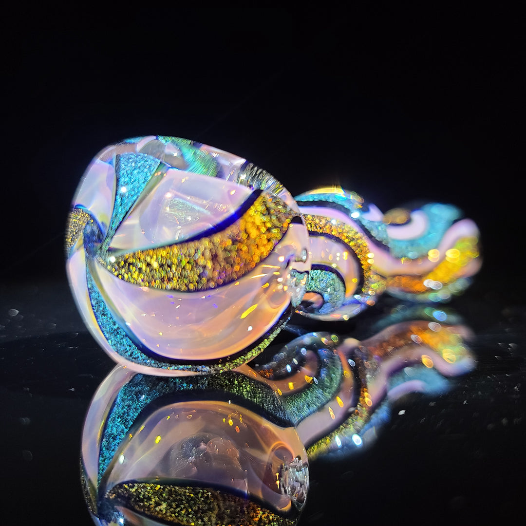 Fumed Dichro Twist Spoon Glass Pipe Tiny Mike   