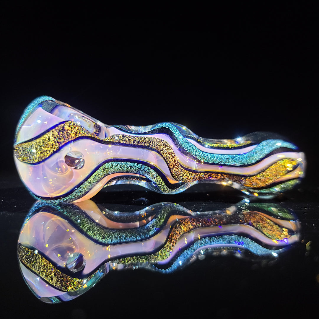 Fumed Dichro Twist Spoon Glass Pipe Tiny Mike   