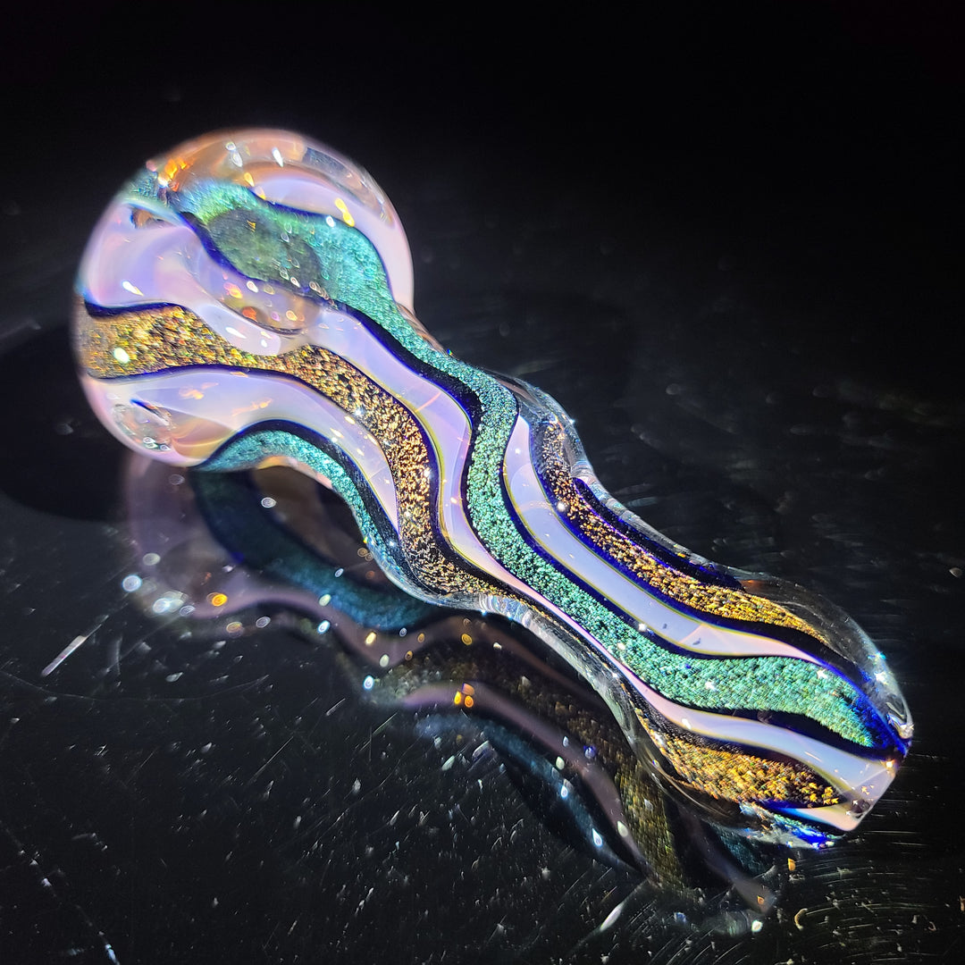 Fumed Dichro Twist Spoon Glass Pipe Tiny Mike   