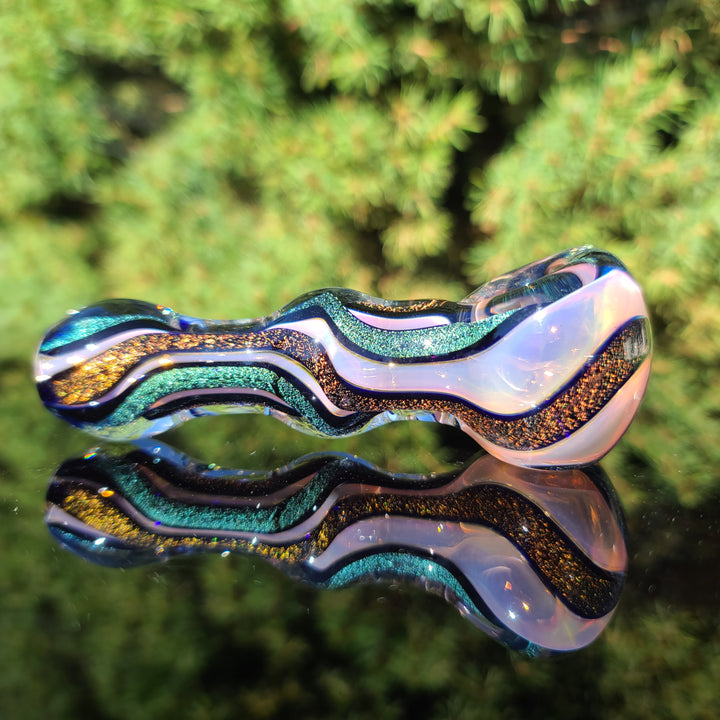 Fumed Dichro Twist Spoon Glass Pipe Tiny Mike   