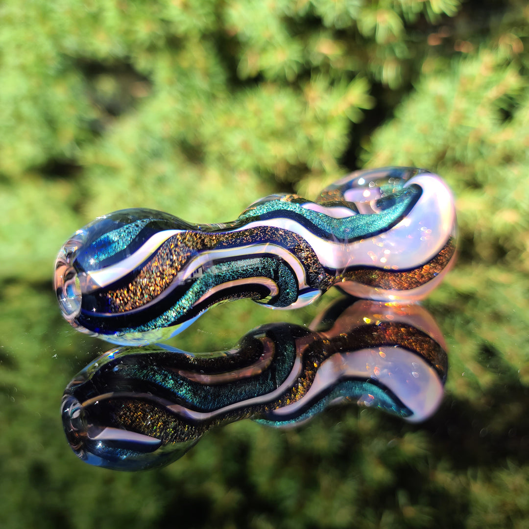 Fumed Dichro Twist Spoon Glass Pipe Tiny Mike   