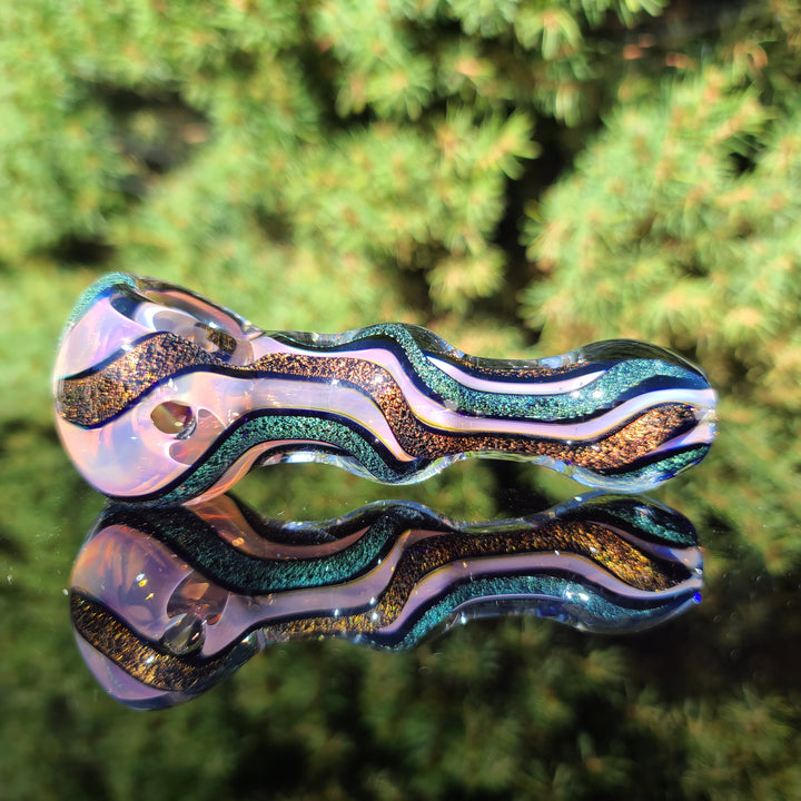 Fumed Dichro Twist Spoon Glass Pipe Tiny Mike   