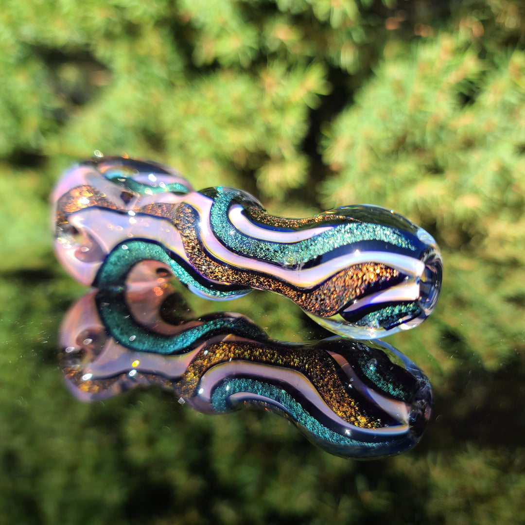 Fumed Dichro Twist Spoon Glass Pipe Tiny Mike   