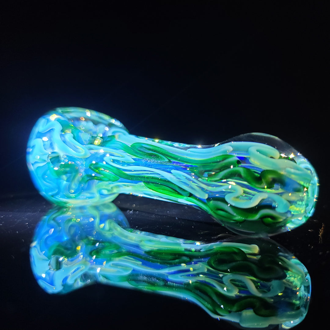 Color Inside Out Spoon Glass Pipe Tiny Mike   