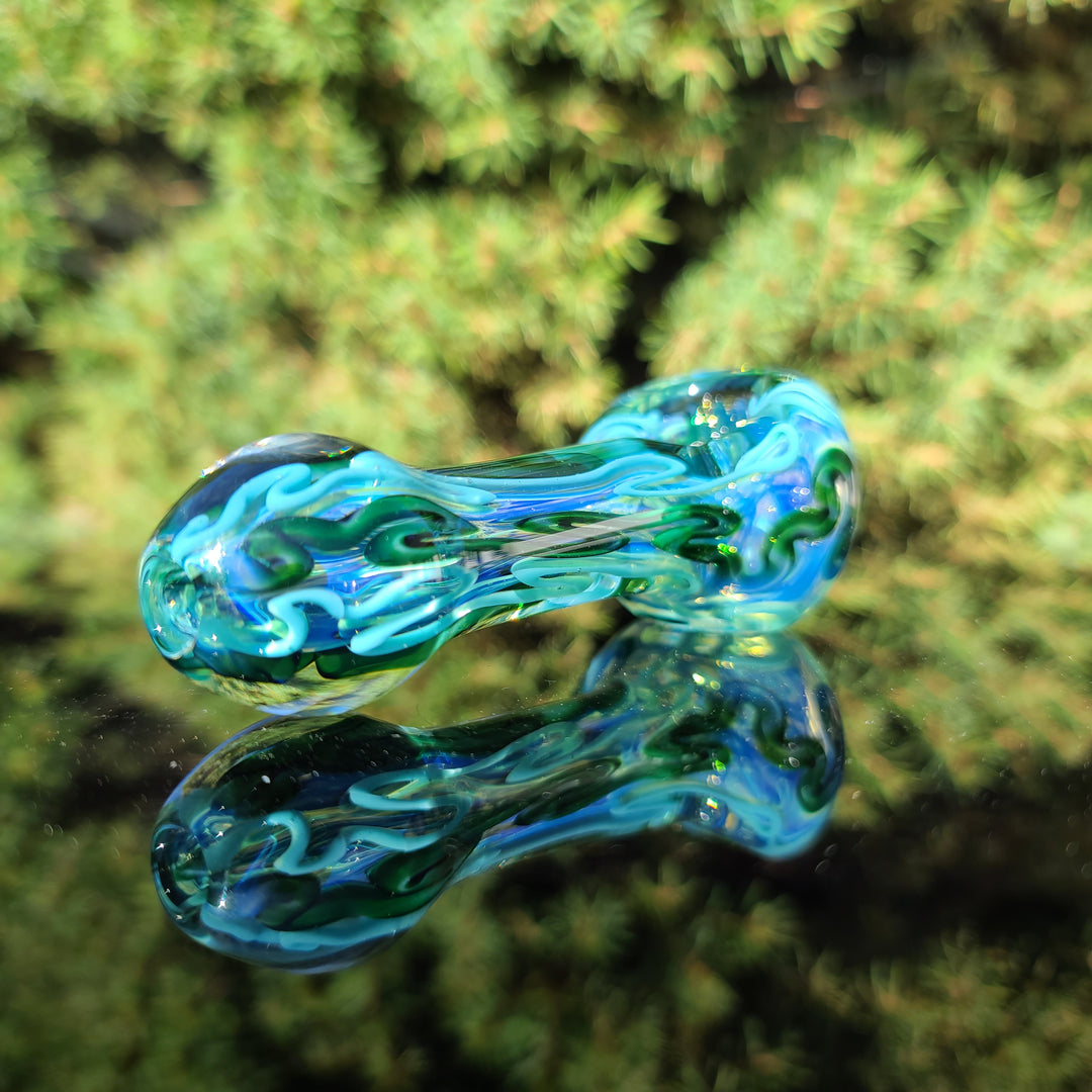 Color Inside Out Spoon Glass Pipe Tiny Mike   